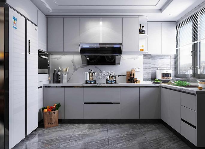 大东城97平方米现代简约风格平层户型厨房装修效果图