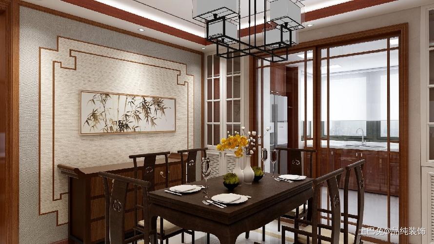 装修厨房餐厅中式现代85m05二居设计图片赏析