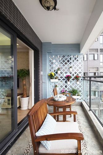 2016摩登雅致美式风格阳台欣赏装修之家装修效果图