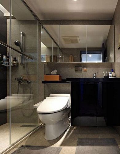 现代简约二居室卫生间浴室柜装修效果图