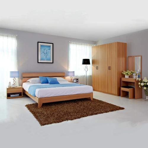 唯家现代木质特价组合卧室1.5米套装床衣柜床双人床成套家具特价