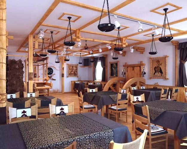 室内设计蒙古传统风格餐厅