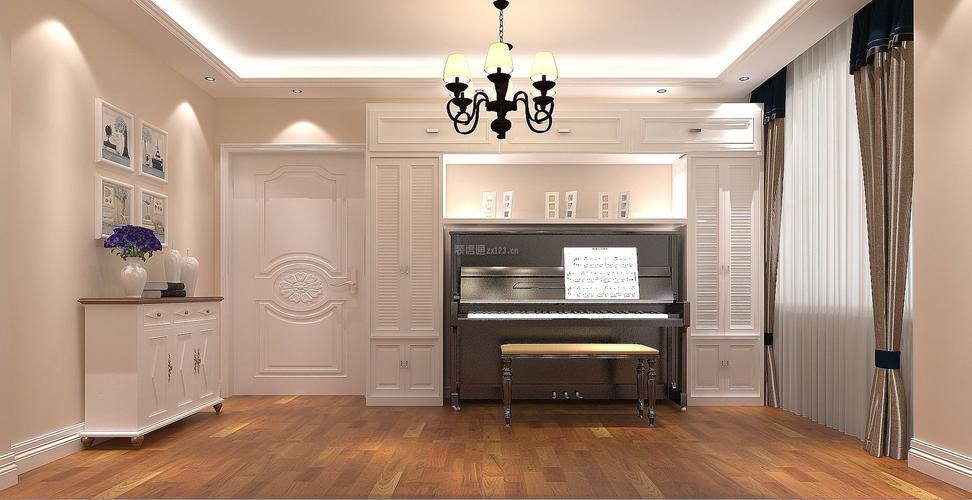 140平三居欧式风格钢琴区装修效果图片大全