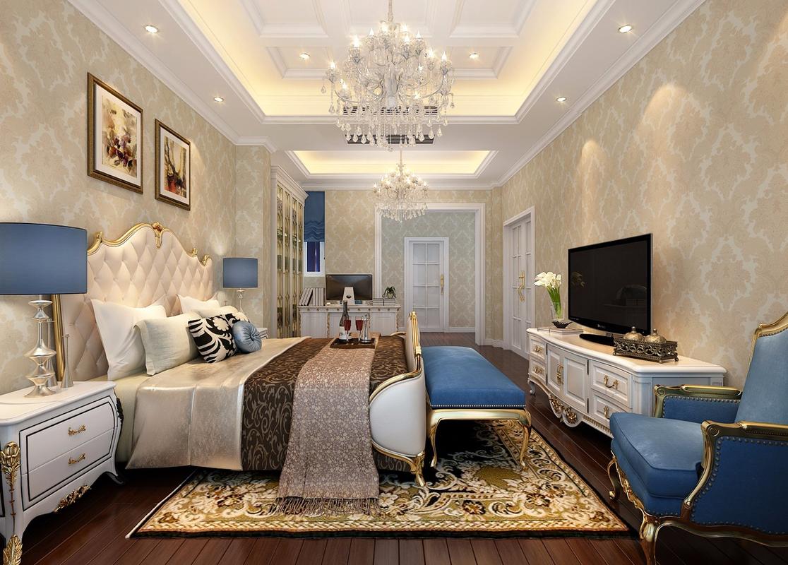 豪华欧式卧室效果图豪华欧式卧室效果图案例2023装修效果图