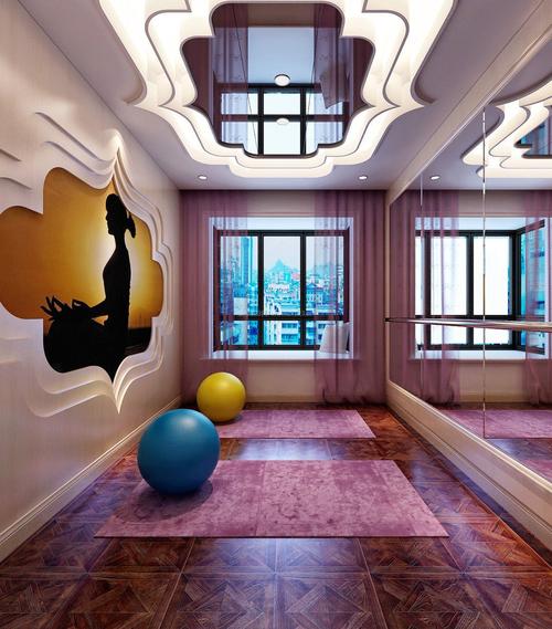 大型瑜伽馆室内设计装修效果图片欣赏