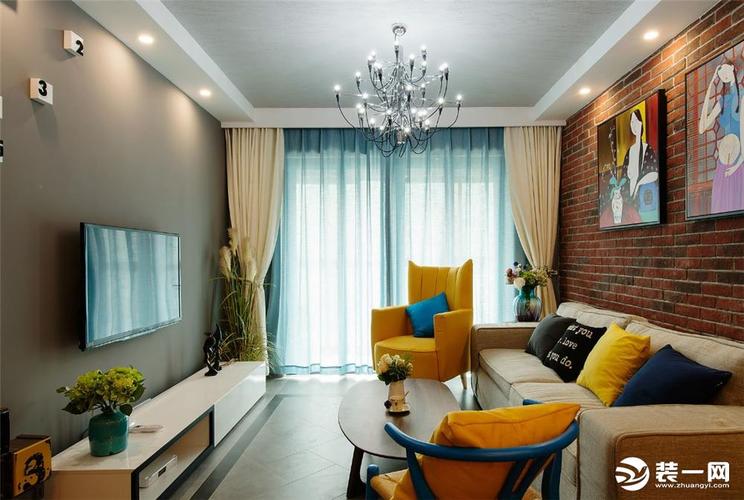 80平米小户型公寓现代风格客厅装修效果图