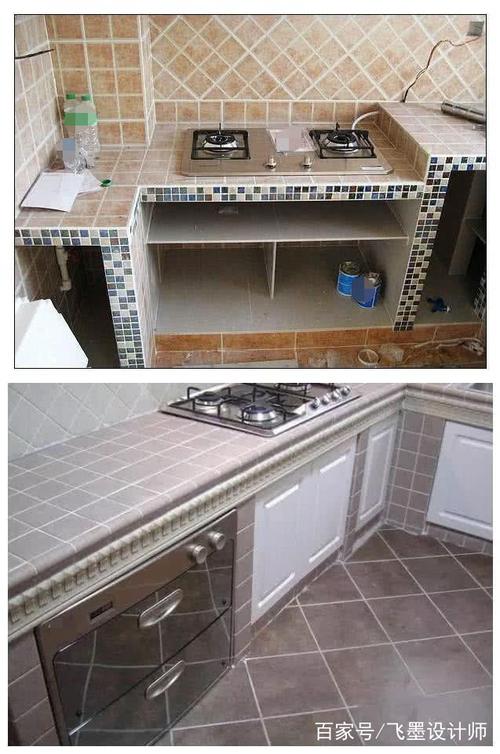 厨房装修预算不够邻居给我出个主意自己拿砖砌个橱柜吧好用