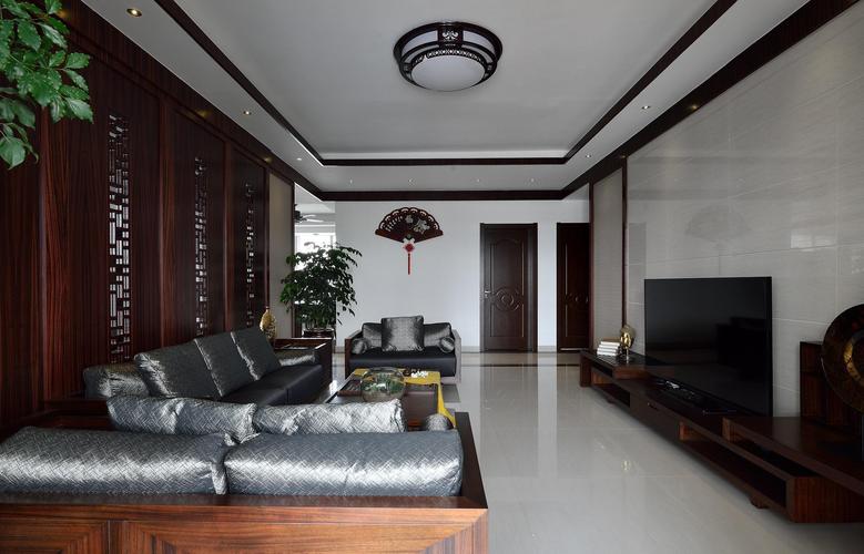 200平米高档别墅客厅现代中式风格装修效果图