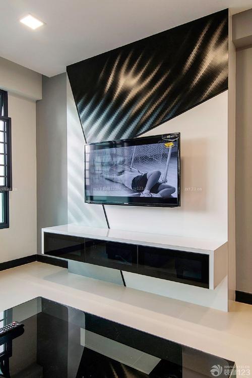 时尚80平米小户型客厅电视背景墙装修效果图