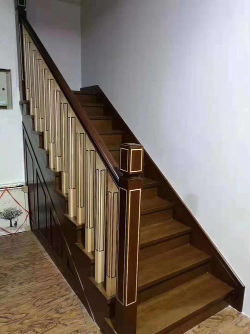 中式楼梯中式风格实木楼梯扶手高档中式实木楼梯护栏