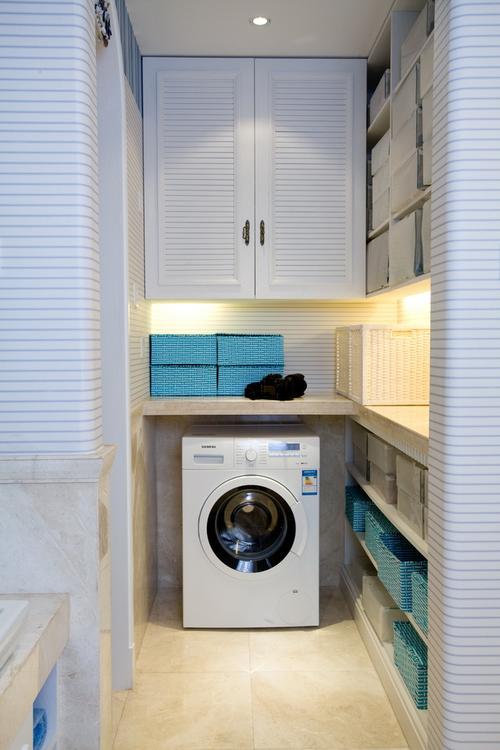 三居室地中海风格洗衣房装修效果图