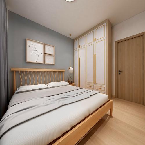 70平米日式风格二室卧室装修效果图背景墙创意设计图