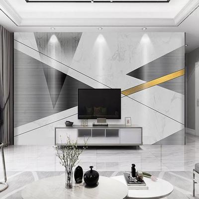 几何图形壁纸现代简约客厅沙发影视墙创意抽象渐变电视背景墙墙纸