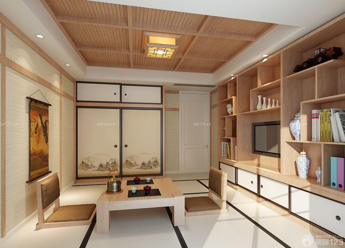 日式家装风格客厅榻榻米装修效果图