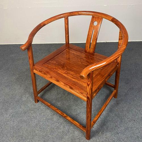 国标圈椅黄花梨非洲木茶台花梨实木红木中式新中式圈椅