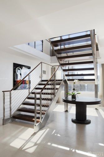 经典80平米复式楼楼梯设计装修效果图