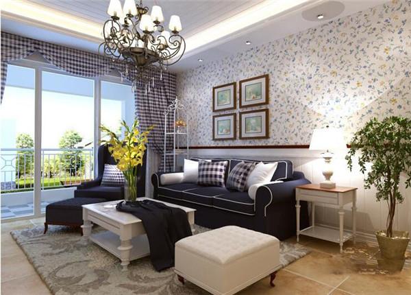 不同风格客厅沙发背景墙壁纸装修效果图