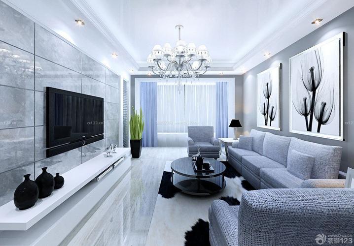 简约黑白风格房子客厅装修设计图片大全93装信通网效果图
