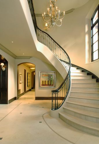 黑白搭配光滑瓷砖台阶楼梯装修效果图