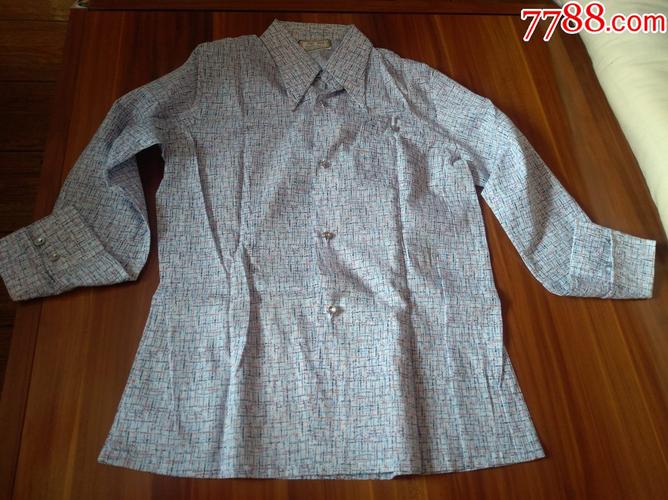 八十年代最时髦小花衬衫芝罘牌山东服装工业公司全新未穿过稀少