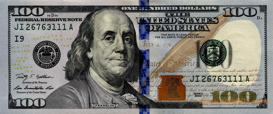 美国2009年版100美元