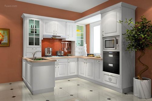 现代小户型开放式厨房设计装修效果图