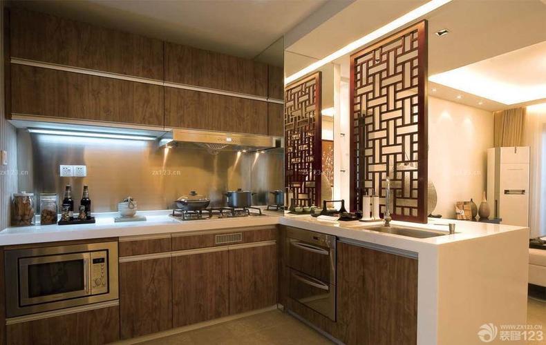 最新家庭厨房中式屏风隔断设计样板参考设计456装修效果图