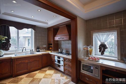 欧式古典风格厨房垭口图片