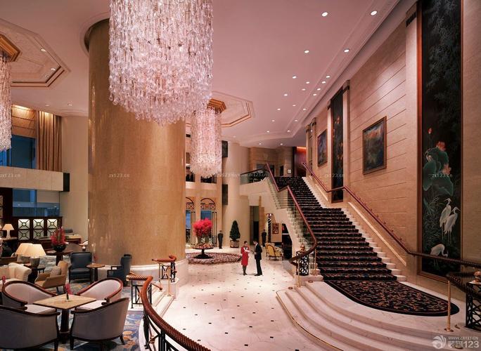 宾馆大厅楼梯设计装修效果图片