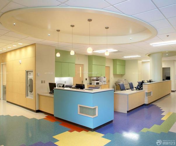 大型医院室内背景墙装修效果图片