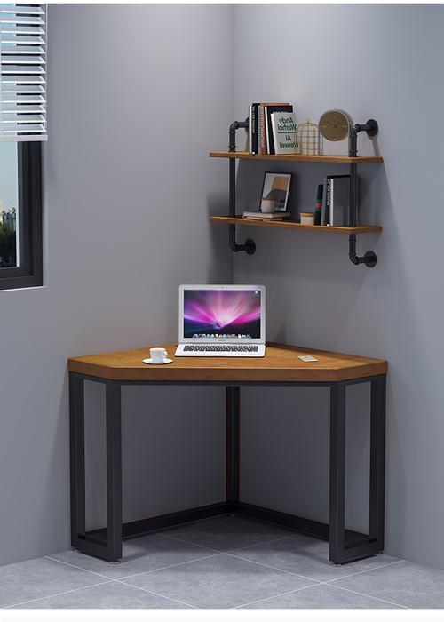 精美惠家用实木拐角桌转角书桌卧室三角型书桌笔记本电脑办公书桌墙角