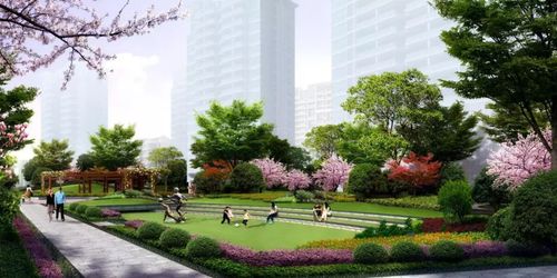 雁鸣路综合运动公园鸟瞰图城市道路绿化带是城市生态的重要组成
