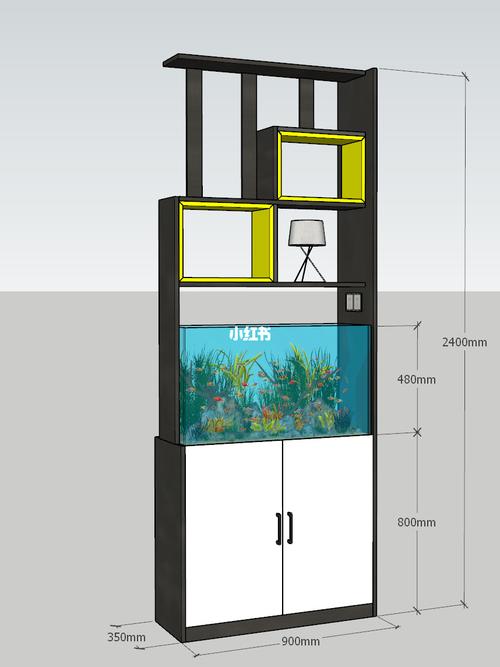 鱼缸隔断柜开放式客厅鱼缸玄关屏风隔断设计