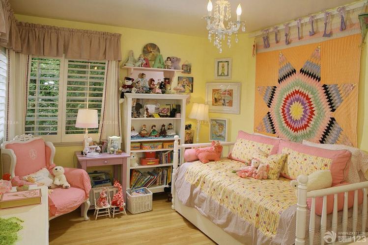温馨小户型儿童房间黄色墙面装修实景图片大全设计456装修效果图