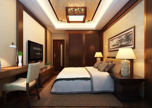 最新中式家居卧室装修设计效果图片