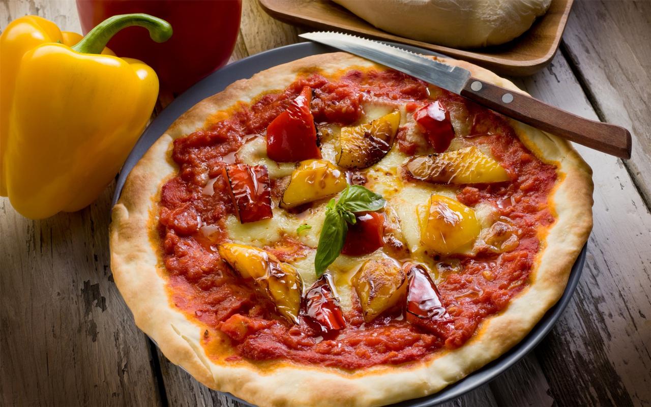 意大利美食美味pizza匹萨精美高清桌面壁纸二