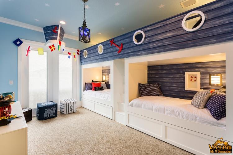 儿童房卧室卧室现代简约100m05二居设计图片赏析