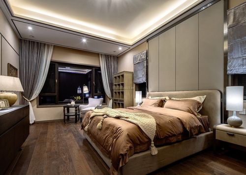 上海高档别墅卧室床头造型装修设计图装信通网效果图