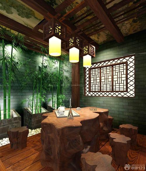 中式茶楼包房室内设计装修效果图片
