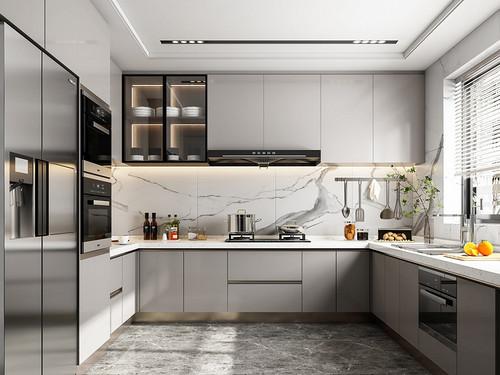 300平米轻奢风格别墅厨房装修效果图橱柜创意设计图