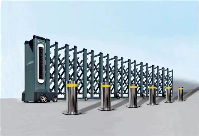 广西南宁电动伸缩门单位工厂自动不锈钢大门