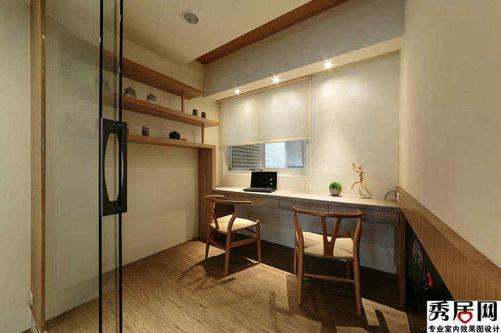 日式小卧室改书房设计图片