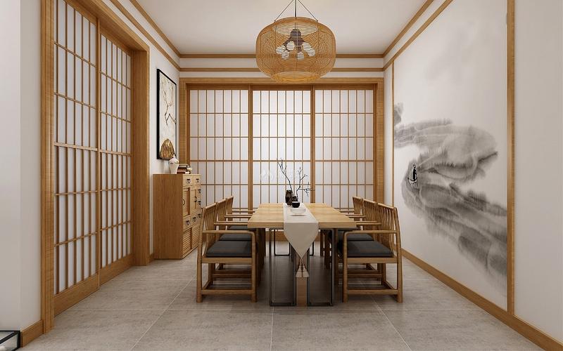 89简约日式茶室设计效果图