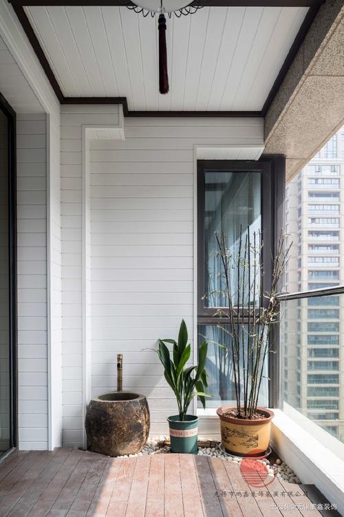 风格简洁清秀阳台阳台中式现代120m05三居设计图片赏析