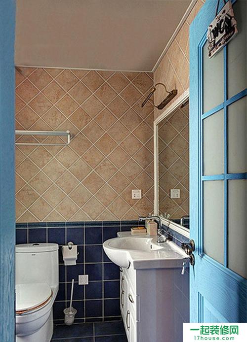 地中海风格三居室卫生间浴缸装修效果图欣赏