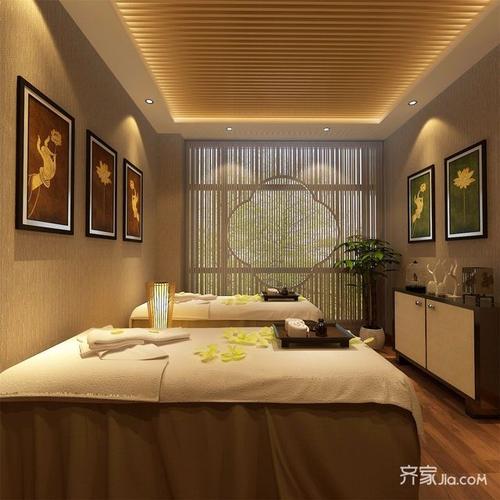 中式风格养生会所spa室装修效果图710