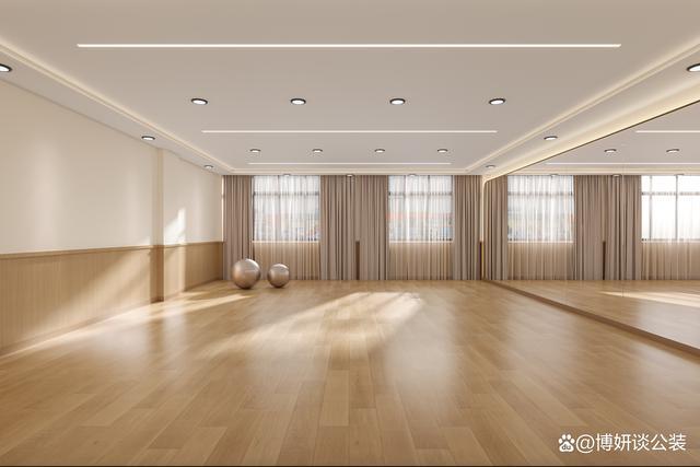 舞蹈房装修效果图地面尽量选择木地板首选防滑性能好的.