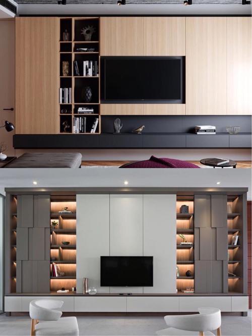 百变造型电视柜背景墙给足客厅面子和空间