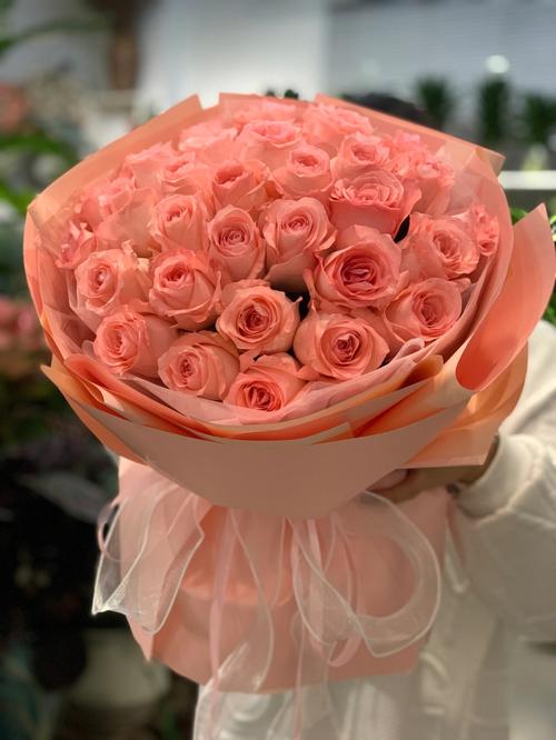 33朵粉色玫瑰戴安娜