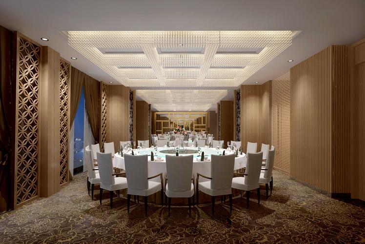 徐州江山国际酒店餐饮宴会厅现代简约风格装修样板房效果图案例